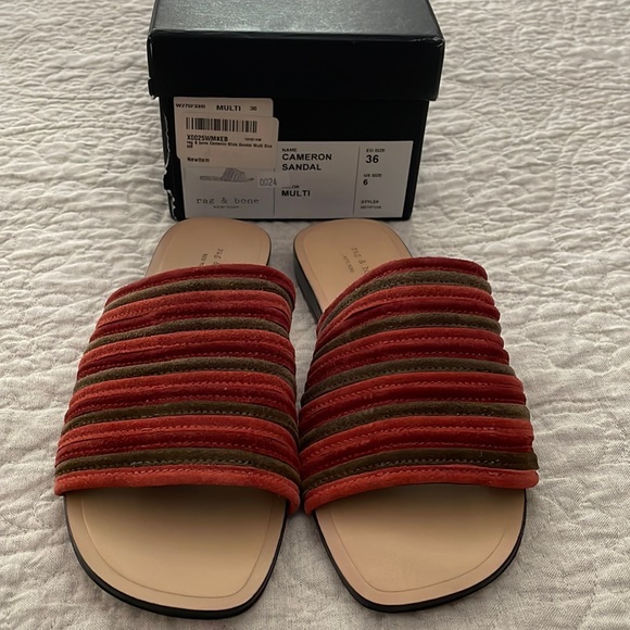 Rag & Bone Cameron Slide Sandal Multi Size 6. Never worn. - Picture 1 of 3